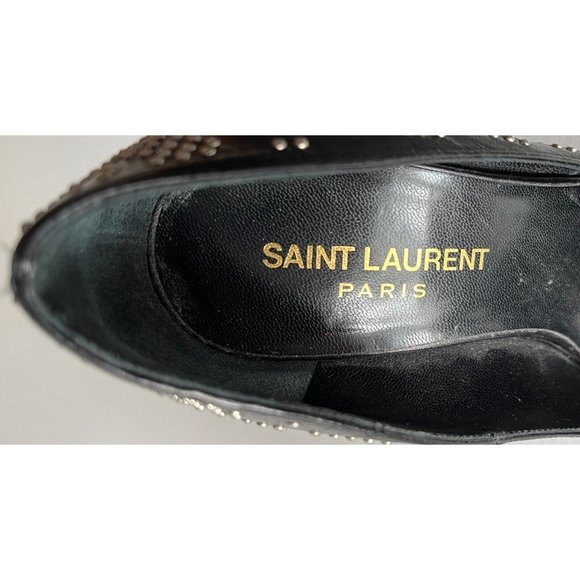 Saint Laurent Studded Black Leather Platform Pumps, Size 36 (IT), 6 (US) - Picture 11 of 11